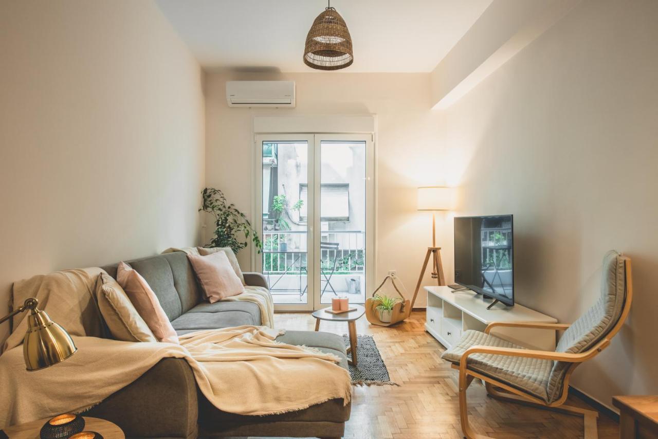 90M2 Luxury Apartment In The Heart Of Athens - Living Stone Sunstone Exterior foto